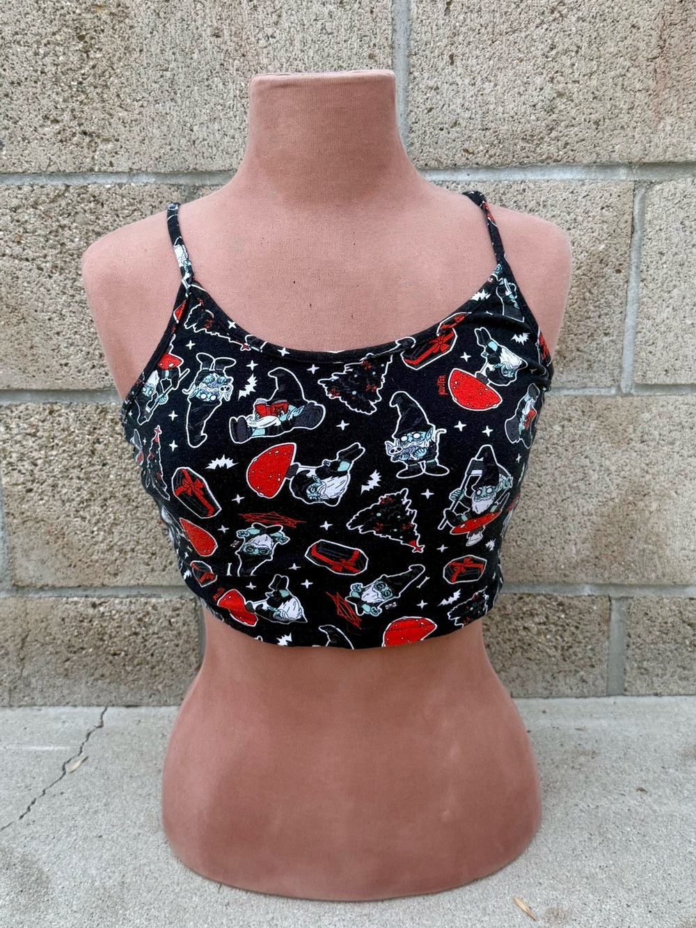 Killstar Zombie Christmas Gnome Crop Cami Top | Goth Holiday | Size S